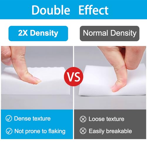 SmilinFit Magic Sponge Erasers, 20 Pack 2X Density Stronger Melamine Sponge Foam Pads, Multi-Functional Household Cleaning Supplies Cleaner for Kitchen, Bathroom, Bathtub, Sink, Wall Cleaner - size: 20PCS
