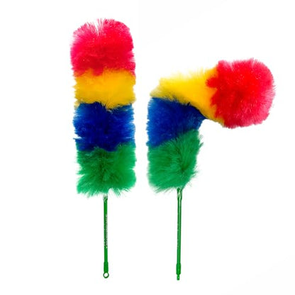 Kitchen + Home Large Static Duster - 27" Inch Electrostatic Feather Duster attracts dust Like a Magnet! Rainbow - color: Rainbow