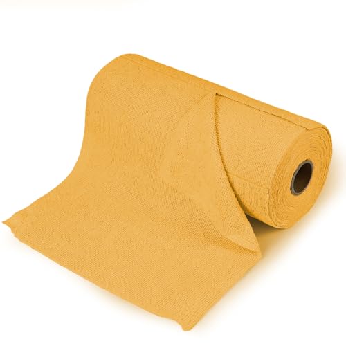 wuyaoyao 50PCS Microfiber Cleaning Cloth Roll, 10"×10" Tear Away Microfiber Towels, Reusable Washable Cloth Paper Towels, Multi-Purpose Cleaning Rags for Car Home Kitchen Garage Shop (Orange) - color: Orange