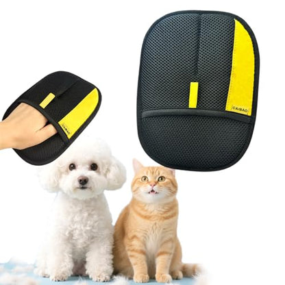 Electrostatic Pet Hair Removal Gloves: Quick Wiping - Reusable & Washable for Sofa Clothing Pet Beds Effortless Cats & Dogs Hair Remover for Busy Pet Owners (1pcs-Black) - color: 1pcs-Black