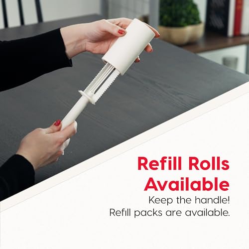 IRIS USA Extra Sticky Lint Roller, Standard Pack Comes with Storage Box and Refills, 90 Sheets/Roll, 720 Sheets Total, Easy Tear Lint Remover for Dog Cat Pet Hair On Clothes, Couch, Bed, Floor - size: Standard Pack