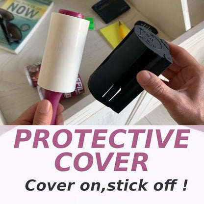 Lint Rollers for Pet Hair Extra Sticky | Protective Covers | Mega 600 Sheets Dog Cat Pet Hair Remover | Lint Roller for Clothes Sofa Bed Carpet and More | Lint Roller Refills - size: 3 Rollers + 3 Refills (Total 600 Sheets)