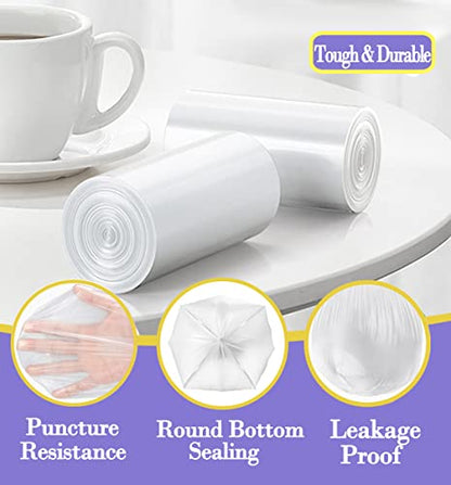 3 Gallon 120pcs (Fit 3-3.2 Gal) Small Clear Trash BagsPlastic Strong Clear Garbage Bags,Bathroom Trash Can Bin Liners,Waste Basket Liner,Fit 10-13 Liter, 3 Gallon,3.2Gallon - style: 3Gal Clear-100