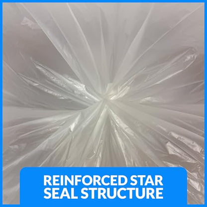 Reli. 40 to 45 Gallon Trash Bags Heavy Duty | 125 Trash Bags with Ties | Super Sizeable, Clear, Serious Garbage Cleanup
