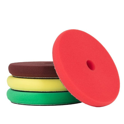 SGCB Thin Foam Polishing Pads Buffer Pads Hook and Loop Buffing Foam Pads Sponge Polish Pad 4Pcs Coarse to Fine-for DA&RO Polisher Compounding, Polishing, Finishing and Waxing