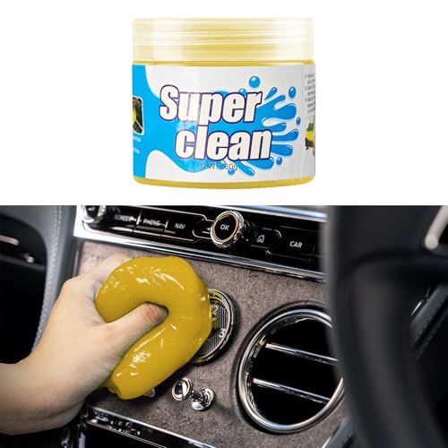 Car Cleaning Gel, Car Cleaning Supplies, Car Cleaning Putty, Universal Car Cleaning Kit Auto Detailing Tools Car Accessories Fit for Automotive, Keyboard, Camera, Printers (Yellow, 1PCS) - color: Yellow, size: 1PCS