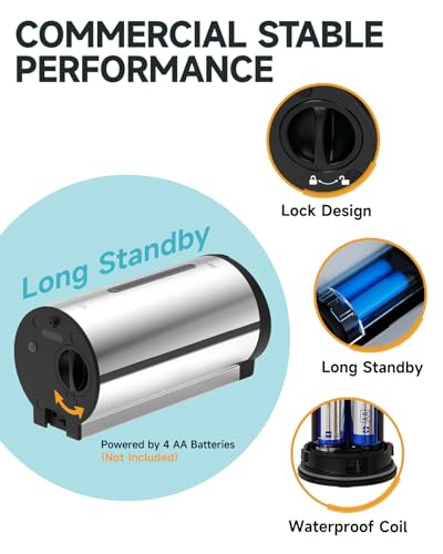 AIKE Classic Automatic Soap Dispenser,25 oz Liquid Wall Mount,Polished Stainless Steel Finish Model AK1205E - color: Polished Stainless Steel