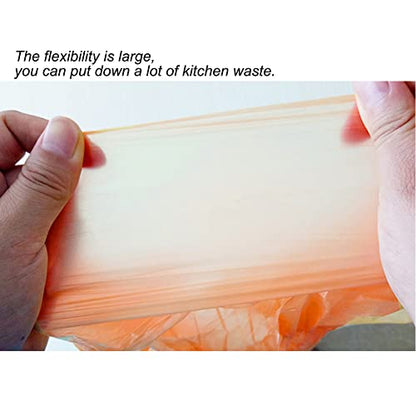 Small Trash Bags Strong Thicken Biodegradable Garbage Bag Wastebasket for Kitchen Office Home Bathroom Bedroom 100 Counts Random Color, Orange, 17.7 inch x 19.7 inch(45 x 50 cm)