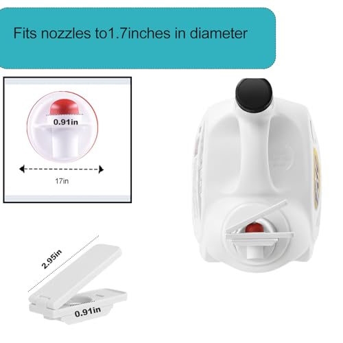2 Pack Laundry Detergent Dispenser Nozzle Holder – Easy-Press Spout Opener, Drip-Free Detergent & Softener Accessory, Fits Most Large Bottles, laundry room organization