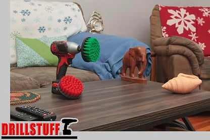 Cleaning Supplies - Medium/Stiff Power Scrubbers - Kitchen Accessories - Drill Brush - Stove - Sink - Griddle - Cooktop - Tile - Cast Iron Skillet - Outdoor - Deck Brush - Headstones - Garden Statues
