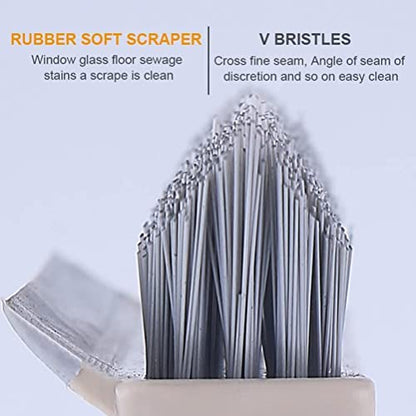 Detachable Long Handle 120 Degree Rotatable Shower Floor Scrubbing Brush for Bathroom Kitchen Home Tool (White)