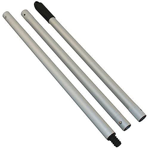 Kraft Tool CC263 5'; 3-piece Aluminum Broom Thread Handle, multi, one size