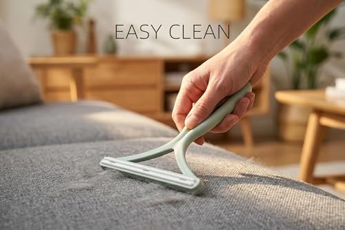 Pet Hair Remover Carpet Scraper - Lint Remover Tool with Two Way Edge for Sofa Coat Rug Bedding Furniture 1Pack(Light Green) - color: Light green