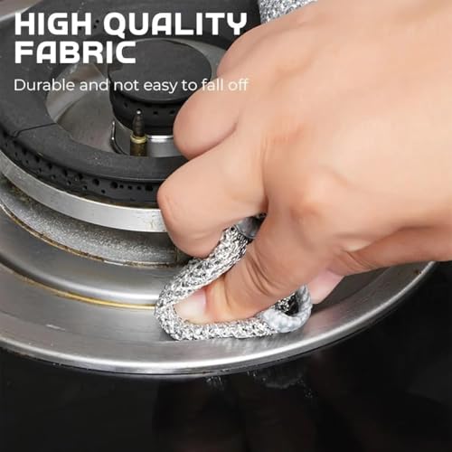AUGHAD 12 Pcs New Upgrade Steel Wire Dishcloth,Non Scratch Wire Dishcloth for Wet and Dry Use,Powerful Cleaning Non-Scratch Wire Dishcloth Rag for Cookware, Sinks, Dishes, Stove Tops
