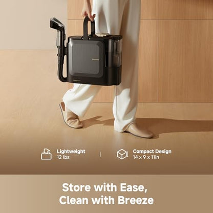 DREAME N20 Steam Carpet Cleaner Machine with Steam & Hot Water Wash, Portable Upholstery Cleaner with Self Cleaning, 17Kpa Suction, Perfect for Pet, Car, Auto, Carpet, Rug, Auto-Mix Solution