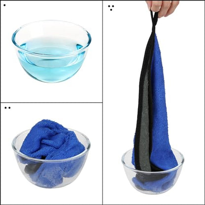 uxcell Car Cleaning Cloths, 8 Pack Soft Premium Microfiber Towels with Hang Loop for Household Cleaning, Reusable Car Cleaning Wipes Lint Free Streak Free Cloths 12" x 12" Blue - color: Blue, size: 12" x 12"