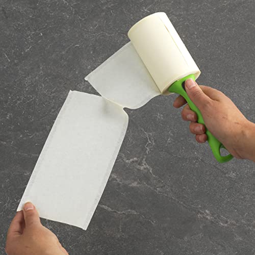Evercare Pet Hair Lint Rollers All Purpose Use 100 Easy-Tear Sheets Per Roll Reusable Sticky Roller Pets Cat & Dog Hair Remover Contoured Handle for Furniture Clothing & Cars, Set of 2, Green - size: Pack of 2 (200 Sheets)