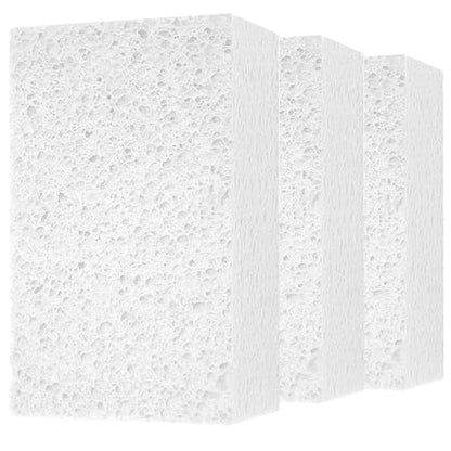 Cleaning and Washing Sponge, 3 Pack Large Extra Thick Heavy Duty Sponge Multi-Purpose for Kitchen Bathroom Bike Boat Car, Natural Cellulose Sponges 4" X 6" X 2" (White) - color: A-white