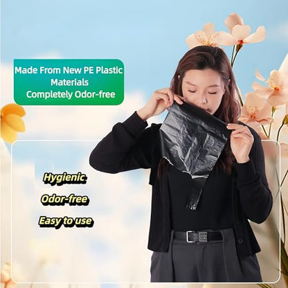 100 Count Black Small T-Shirt Trash Bags with Handles | Perfect for Dogs&Cats Waste Bags,Mini Car Trash Bags