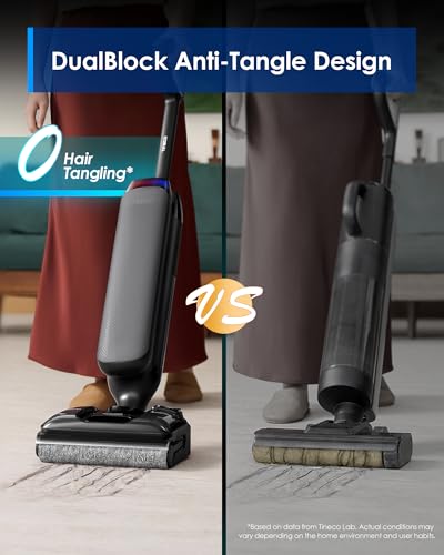 Tineco Wet Dry Vacuum Cleaner 22kPa Suction Floor Cleaner Mop, 50 Min Runtime, iLoop Smart Sensor, DualBlock Anti-Tangle Design, 185℉ Flashdry, Dual-Edge Cleaning, 180° Lay-Flat, Floor One S7 Artist - style: Floor One S7 Artist