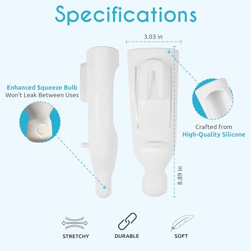Squeezi 2 Unit Pack (Bright White) Wall Mounted Shower Dispenser and Organizer for Shampoo and Soap Bottles, Silicone Chamber - color: Bright White