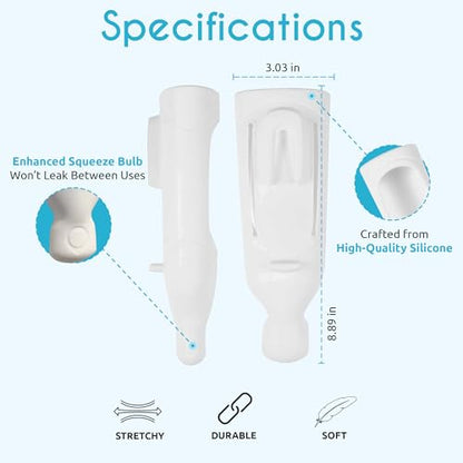Squeezi 2 Unit Pack (Bright White) Wall Mounted Shower Dispenser and Organizer for Shampoo and Soap Bottles, Silicone Chamber - color: Bright White