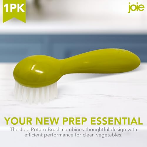 Joie Potato Scrub Brush, Ergonomic Easy Grip Handle, Cleans Fruits and Vegeables of All Types