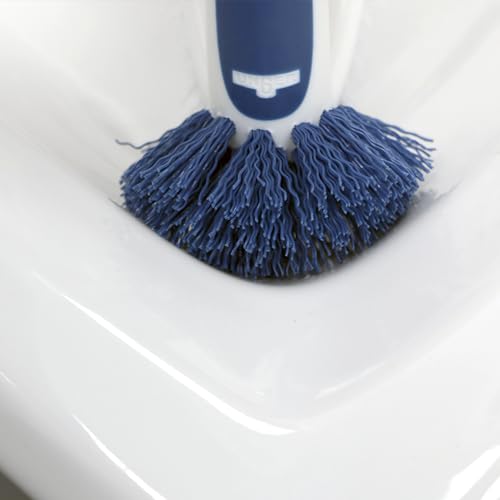 Unger 2-in-1 Bath and Tile Scrubber Brush Tool, Crevice Cleaning Supplies, Dishwasher Safe, Rounded Bristles for Bathroom Scrubbing, Great for Tile, Bathtubs, and Showers - size: Bath & Tile, style: 2-in-1 Bath & Tile Brush