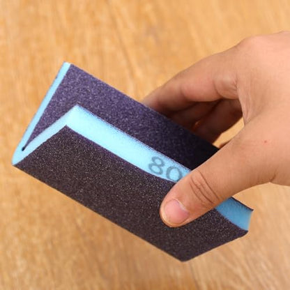 6Pcs Diamond Sand Scrubbing Pot Bottom Polishing Sponge Sand Block 60-320 Grit Reusable Metal Wood Polishing Tool