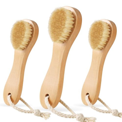 3 Pcs Wood Laundry Stain Brush Stain Remover Brushes with Boar Bristle Small Stain Brush for Clothes for Scrubbing Stains from Furniture Fabric Leather(3 Pcs A) - style: 3 Pcs A