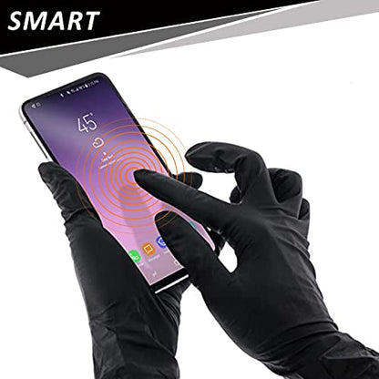PROMEDIX P Nitrile Disposable Gloves,4mil-100 Count,Gloves Disposable Latex Free,Powder Free for Cooking,Household,Food safe - size: Small, style: Black of 100