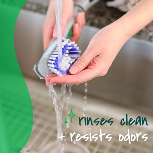 Scotch-Brite Odor Resist Soap Control Dishwand Brush, Non-Scratch Cleaning Brush with Scraper, Stands Upright, 1 Count (Pack of 4) - size: 1 Count (Pack of 4)
