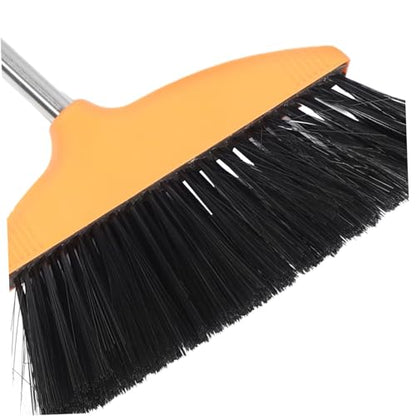 Wide Angle Broom with Long Handle Heavy Duty Soft Bristle Sweeping Brush for Efficient Lawn and Patio Cleaning for Garage and Floors