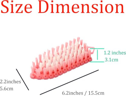 Bendable Scrub Brush, Deep Cleaning for Pool, Tub, Sink Non-Slip Grip, Sturdy Nylon Bristles,1 Pack-Pink