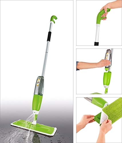 VYAPTI Spray Mop for Floor Cleaning, Stainless-Steel Microfiber Floor Cleaning Spray Mop with Removable Washable Cleaning Pad and Integrated Water Spray Mechanism (Multi-Color)