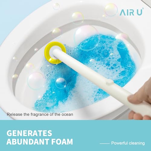48 Count Disposable Toilet Brush Heads, Toilet Bowl Wand Refills for Toilet and Bathroom Cleaning, Yellow Lemon Fragrance, Not Suitable for Electric Toilet Brushes - color: Yellow