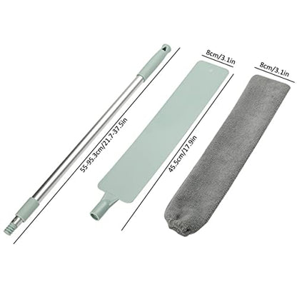 Retractable Gap Dust Cleaner, Microfiber Duster with Long Handle, Under Appliance Cleaning Gadgets, Removable Washable Telescopic Dust Brush for Wet and Dry