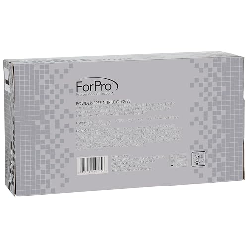 ForPro Disposable Nitrile Gloves, Chemical Resistant, Powder-Free, Latex-Free, Non-Sterile, Food Safe, 4 Mil - color: Black, size: Large (Pack of 100)