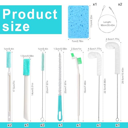12pcs Ice Maker Cleaning Brush Set, Multifunctional Ice Machine Cleaning Tools Water Cooler Cleaner Kit Home Kitchen Utility Tools