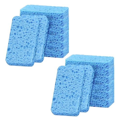 12 - Pack Non-Scratch Scrub Sponges - Sponges for Dishes and Washing Dishes, Cleaning Sponges for Kitchen Home Bathroom Cars, Funny Cut-Outs DIY for Kids (Blue) - color: Blue, size: 12 - Pack