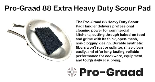 20 Pack 88 Extra Heavy Duty Scour Pad Handler for Scouring & Cleaning Pots, Pans, Utensils, Cooking Equipment, Easy Rinsing, Non-Rusting & Splintering, 5" Length x 3-1/2" Width, Blue, 08292