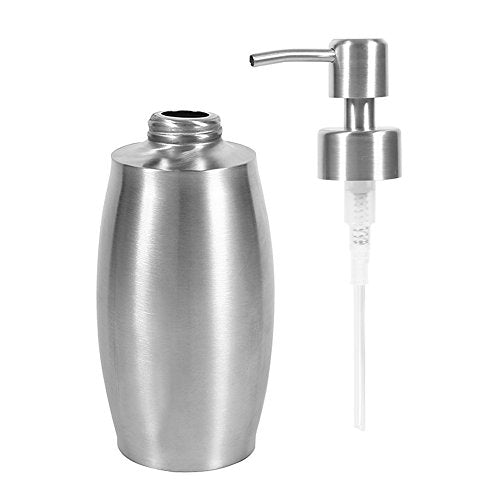 Generic 304 Stainless Steel Liquid Shower Gel Dispenser Pump Design 350ml Capacity with Wide Mouth for Bathroom Kitchen