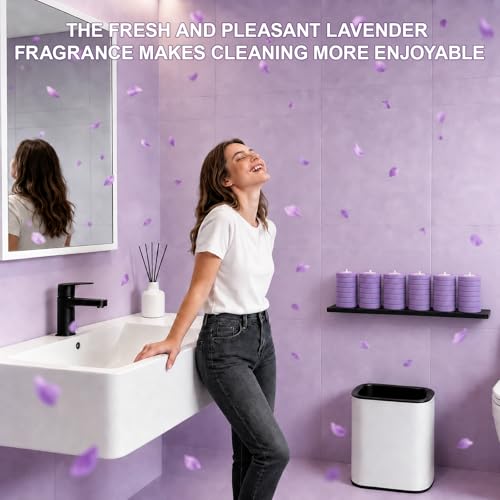 Disposable Toilet Brush, Wall-Mounted Rotating Holder Set, Bathroom Maintenance, Toilet Cleaner（Mixed Fragrance）