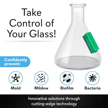 Magnetic Glass Cleaner BoroBuddy Pro | Cleans Hard to Reach Stains on Glass, Ceramic, Metal Pieces of All Shapes & Sizes | Glass Pieces, Bottles, Glassware | Free Scrubber Pads | Green