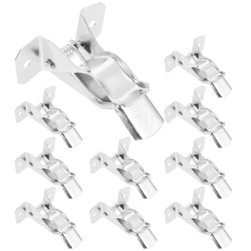 Broom Organizer Wall Mount and Mop Holder 10pcs Set Heavy Duty Iron Construction Wall Mounted Grippers with Hooks for Home Cleaning and Storage Organization
