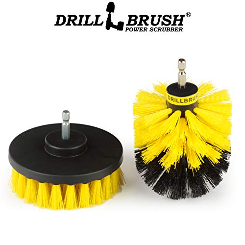 Bathroom Accessories - Shower Cleaner Tools - Toilet Brush- Grout Cleaner Brush - Carpet Cleaner Brush - Tile Cleaning Brush Kit - Bathtub Scrubbing Brush - Bathroom Mirror Cleaning Kit for Home Use - color: Yellow