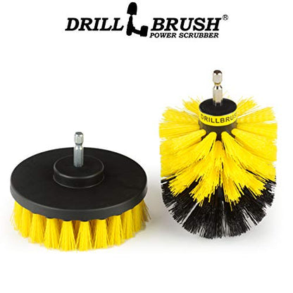 Bathroom Accessories - Shower Cleaner Tools - Toilet Brush- Grout Cleaner Brush - Carpet Cleaner Brush - Tile Cleaning Brush Kit - Bathtub Scrubbing Brush - Bathroom Mirror Cleaning Kit for Home Use - color: Yellow