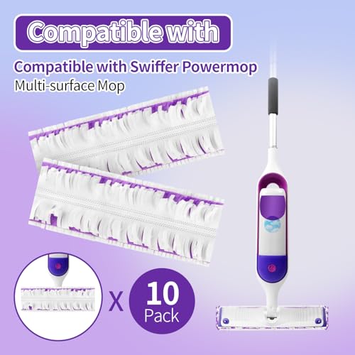 24 Pack Disposable Power Mop Pads for Swiffer Power Mop Pads, Compatible with Swiffer Power Mop Refills, Unscented Spray Replacement Floor Cleaning Refills for urface/Hardwood Floor Cleaning