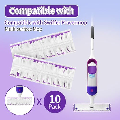 24 Pack Disposable Power Mop Pads for Swiffer Power Mop Pads, Compatible with Swiffer Power Mop Refills, Unscented Spray Replacement Floor Cleaning Refills for urface/Hardwood Floor Cleaning