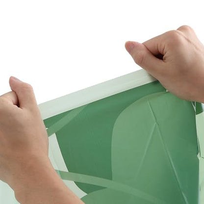happimess 13.2 Gallon (50L) Drawstring Trash Bags, Unscented, Green, Liners for Kitchen and Household, Custom Fit 100 Count (5 Packs of 20 Liners) HPM3000C-G-5SET - color: Green, size: 100 Count (Pack of 1)